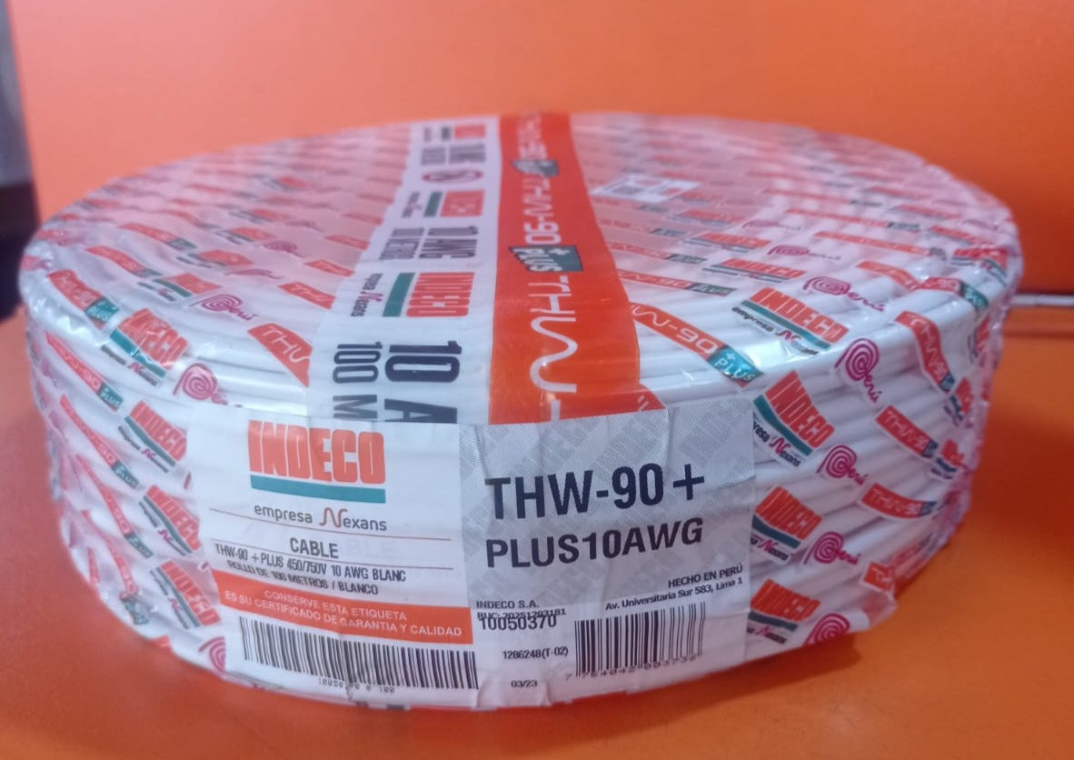 cable thw 10 awg blanco