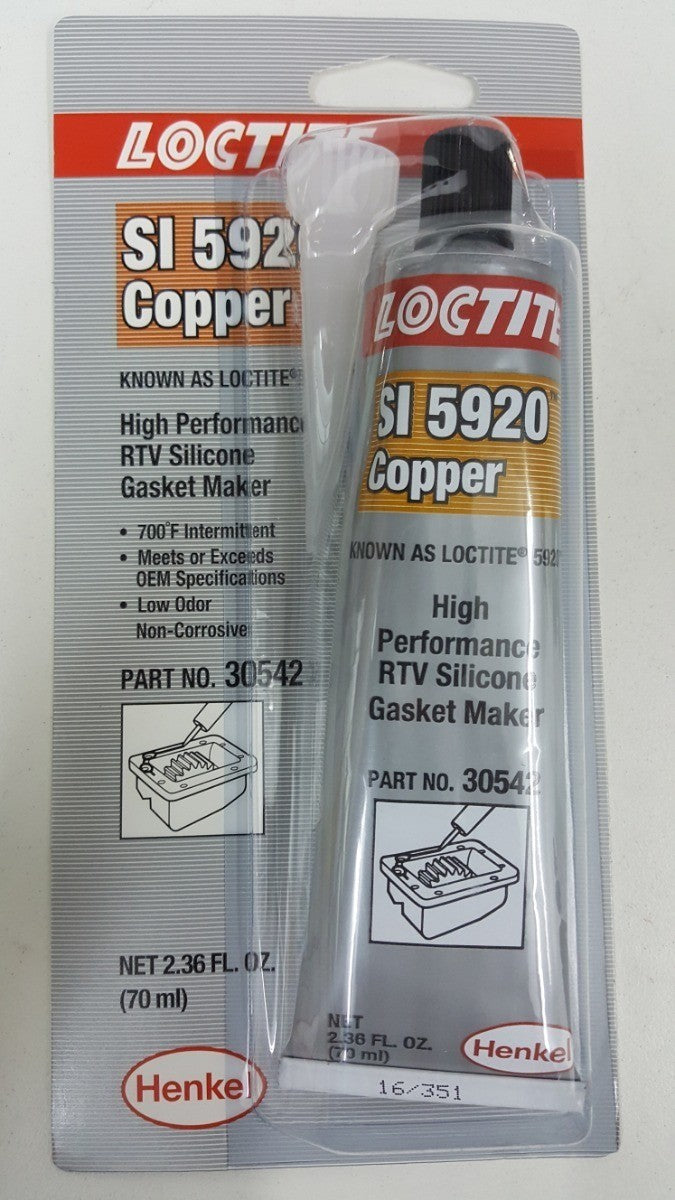 Loctite 5920 Copper, High Performance RTV Silicone Gasket Maker 70 ml