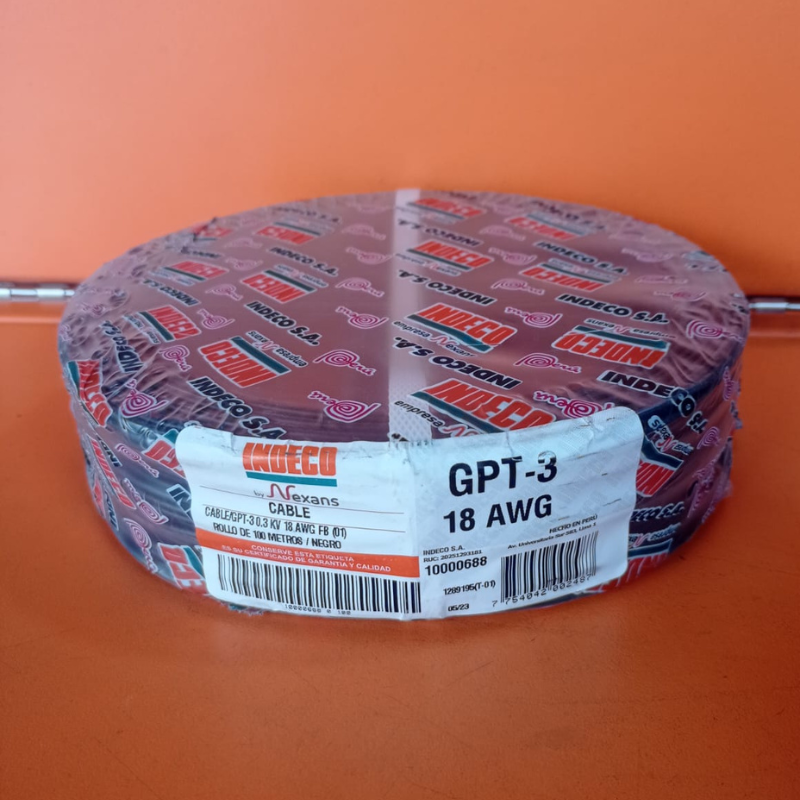 cable gpt 18 negro indeco precio