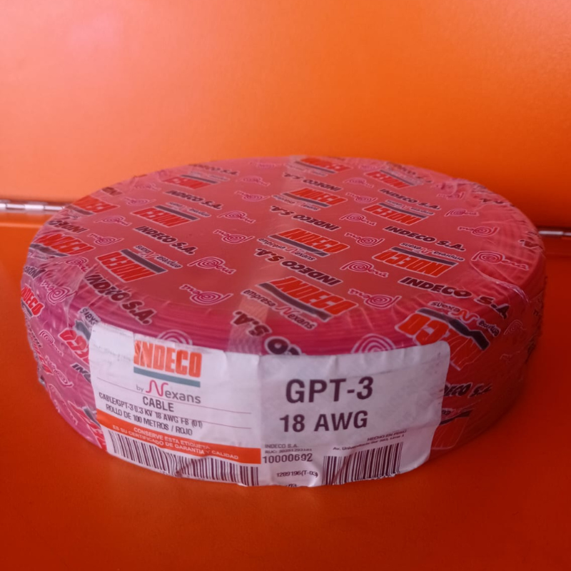 comprar cable gpt 18 rojo precio
