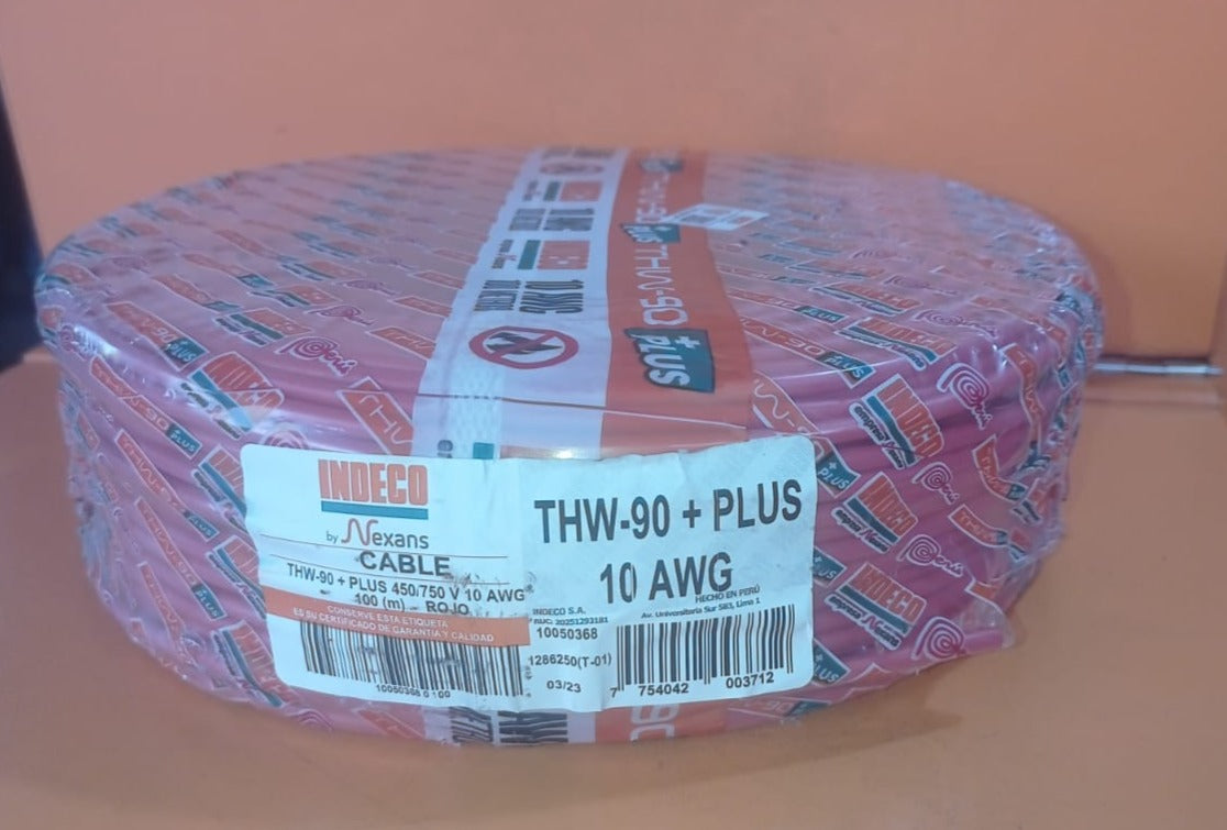 cable rojo thw 10