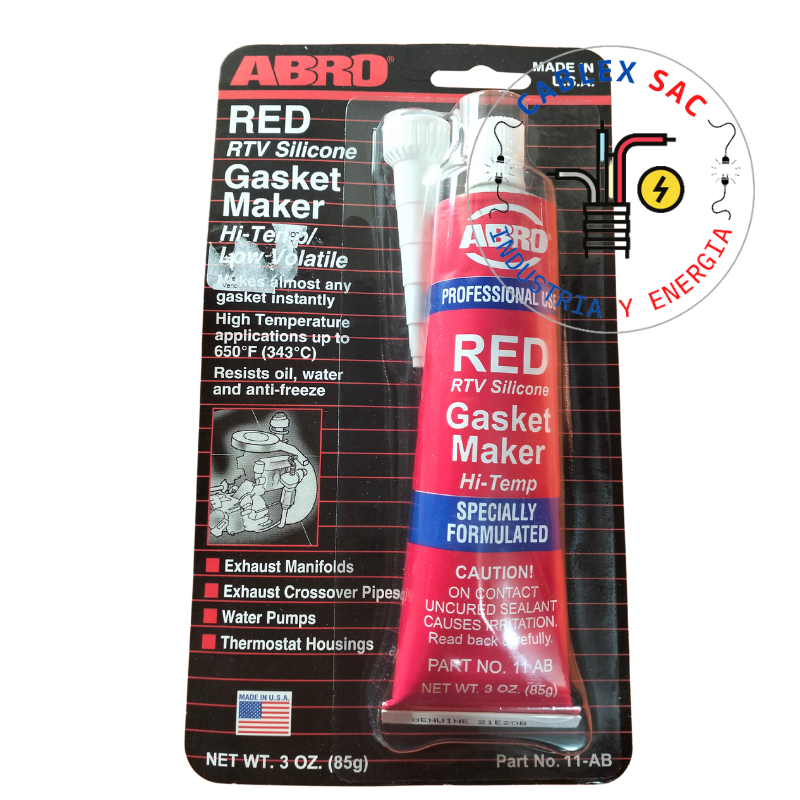 silicona de alta temperatura roja abro
