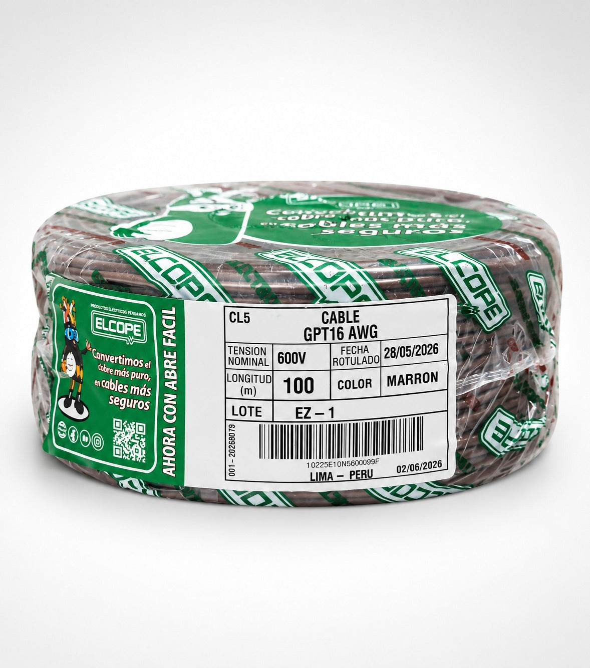 cable automotriz 16 marron