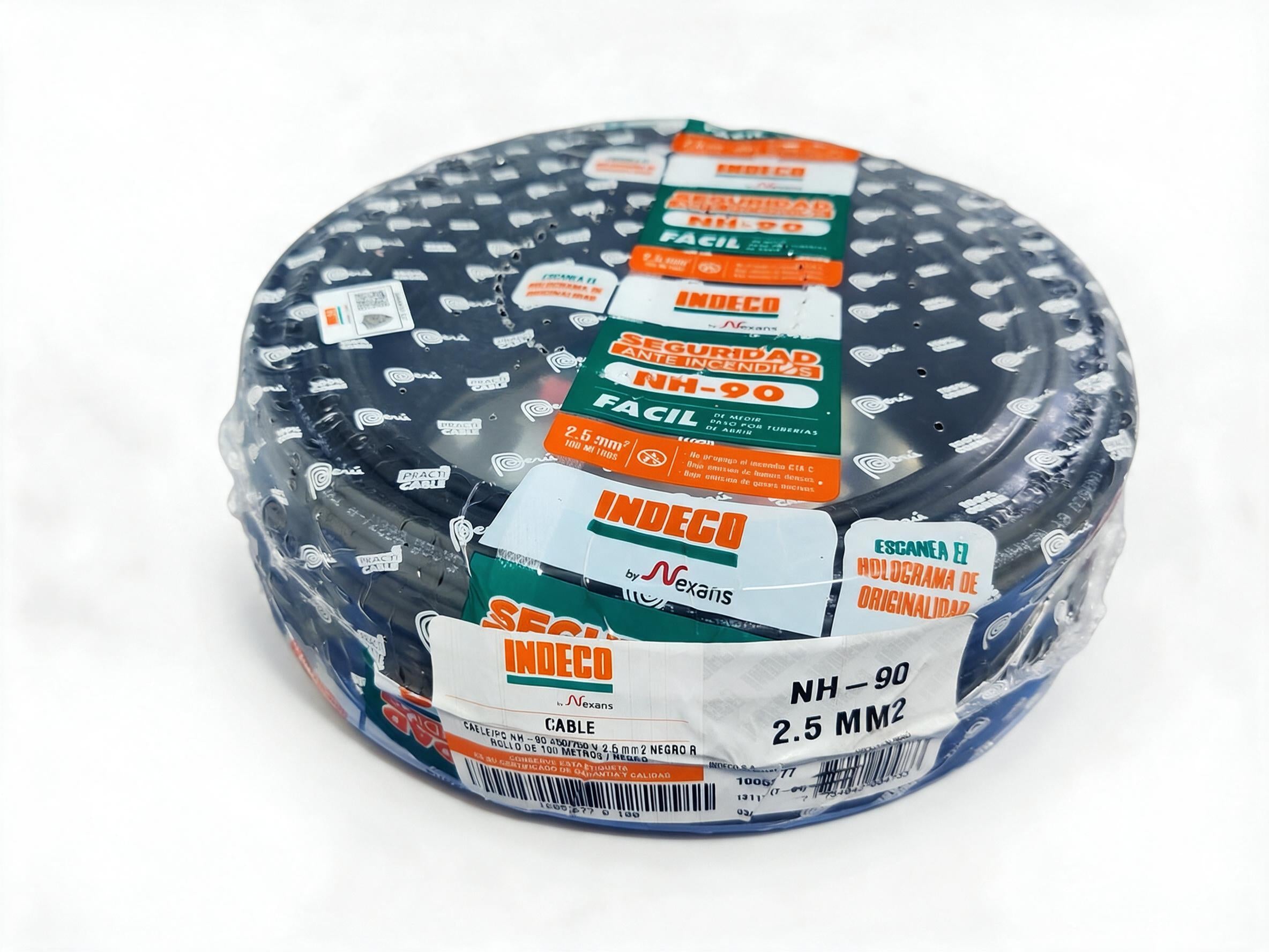 cable nh90 2.5 mm2 negro indeco