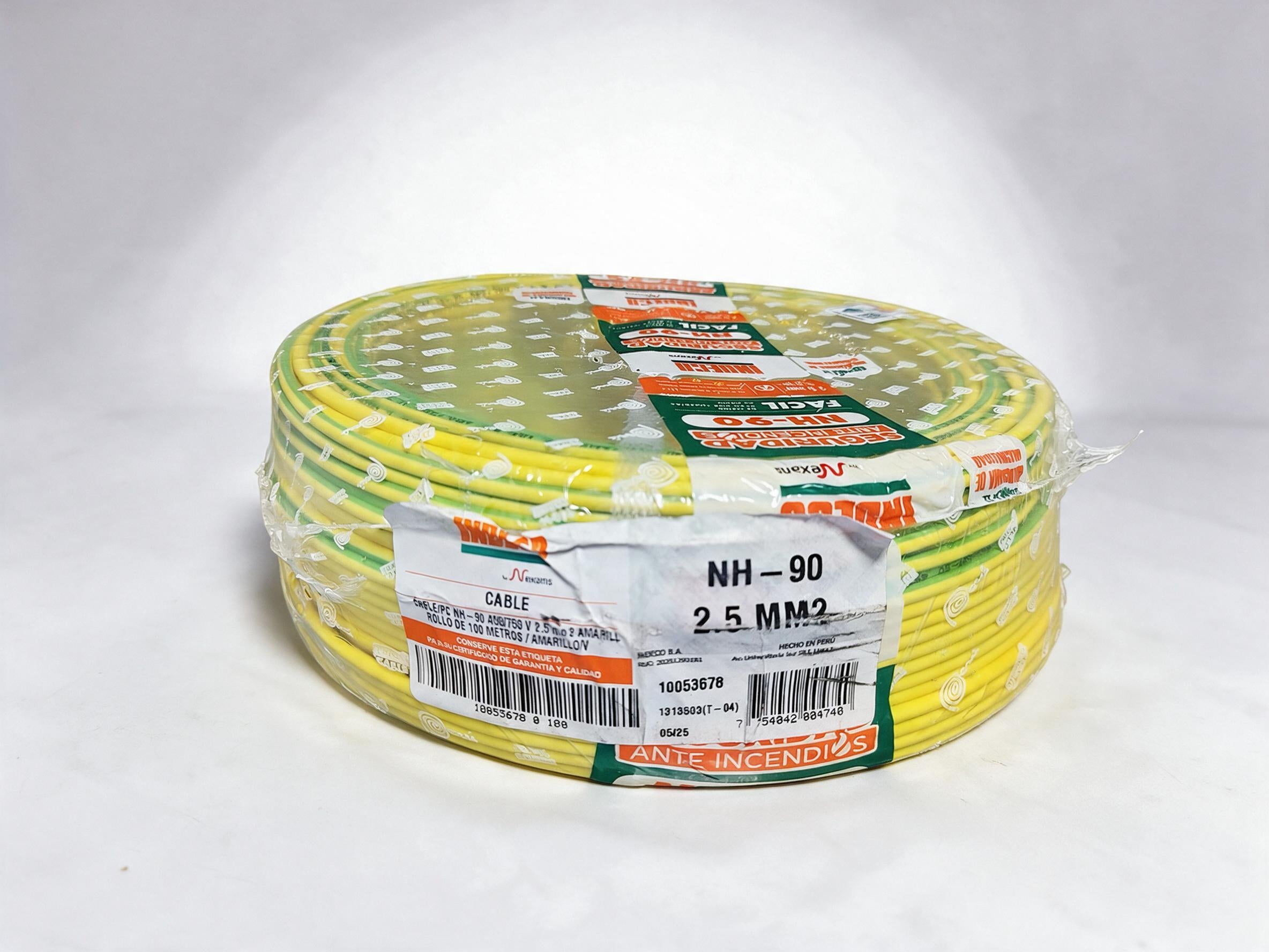 cable nh90 2.5 mm2 verde amarillo