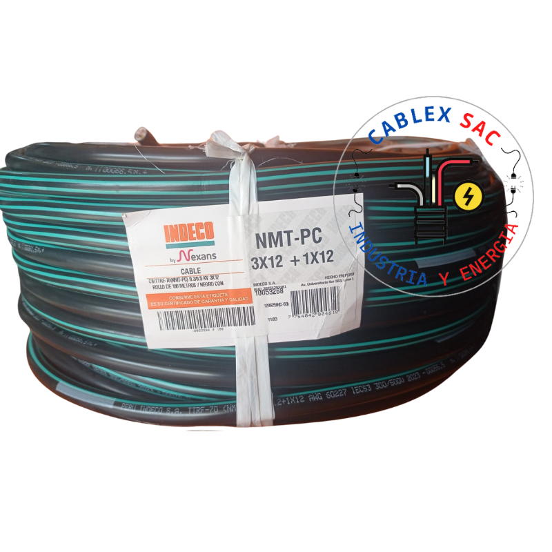 cable vulcanizado 4x12 awg indeco precio